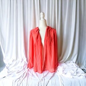 Maurices Pink Sheer Button Down 🤍